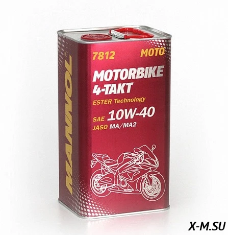 Масло Mannol моторное 4T син. 10w40 Motorbike 4л металл
