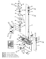 Корпус редуктора (приводной вал)(50/55/60) (Часть 1) 2-Х ТАКТНОГО ПЛМ MERCURY 60 Серийный номер от 0G290585 до 0G589999