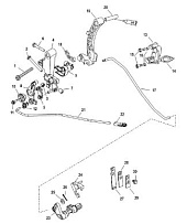 Рычаг переключения передач, короткий 4-Х ТАКТНОГО ПЛМ MERCURY 40 Серийный номер от 1C000001 до 1C049738