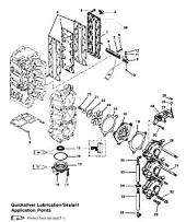 Впускной коллектор и резонатор 2-Х ТАКТНОГО ПЛМ MERCURY 90 Серийный номер от 0D283222 до 0G760299