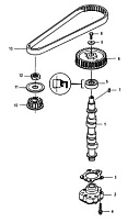 Масляный насос распредвала 4-Х ТАКТНОГО ПЛМ MERCURY 9.9 Серийный номер от 0R042475 и выше