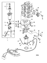 Стартер 2-х тактного ПЛМ MERCURY 40 M Серийный номер от 0N056165 и выше