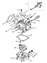 Карбюратор (WME-29/30/31/41/46/47/48/49) 2-Х ТАКТНОГО ПЛМ MERCURY 90 Серийный номер от 9793577 до 0P016999