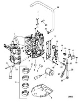 Блок цилиндров 4-Х ТАКТНОГО ПЛМ MERCURY 30 Серийный номер от 1C109093 и выше