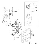 Пластина аттенюатора 2-Х ТАКТНОГО ПЛМ MERCURY 75 Серийный номер от 1B000000 и выше